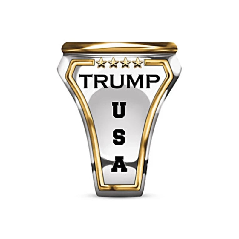 Trump Ring MAKE AMERICA GREAT AGAIN Engrave Ring American President Supporter Unisex Cool Fashion Jewelry Ring