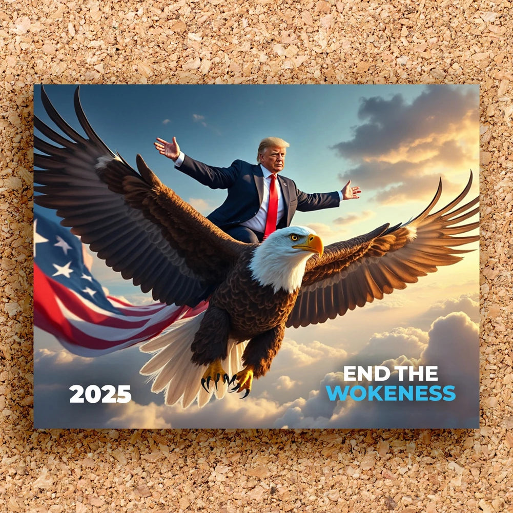 Trump Calendar 2025 Funny Wall Calendar Note Pads Hanging Monthly Calendar Planner for Home Office Gifts