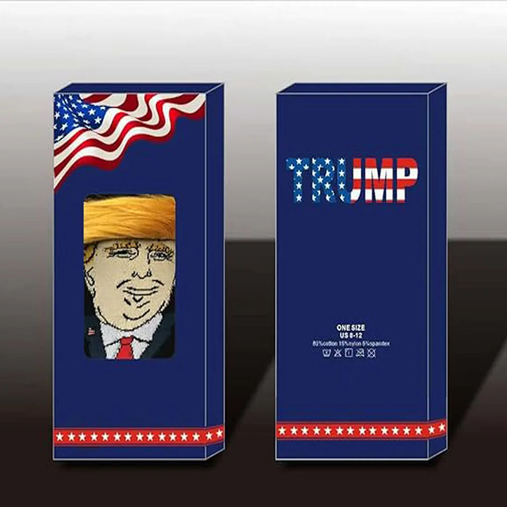 Trump Socks with Hair, Trump Socks Novelty Trump Merchandise, Funny Socks for Men Women
