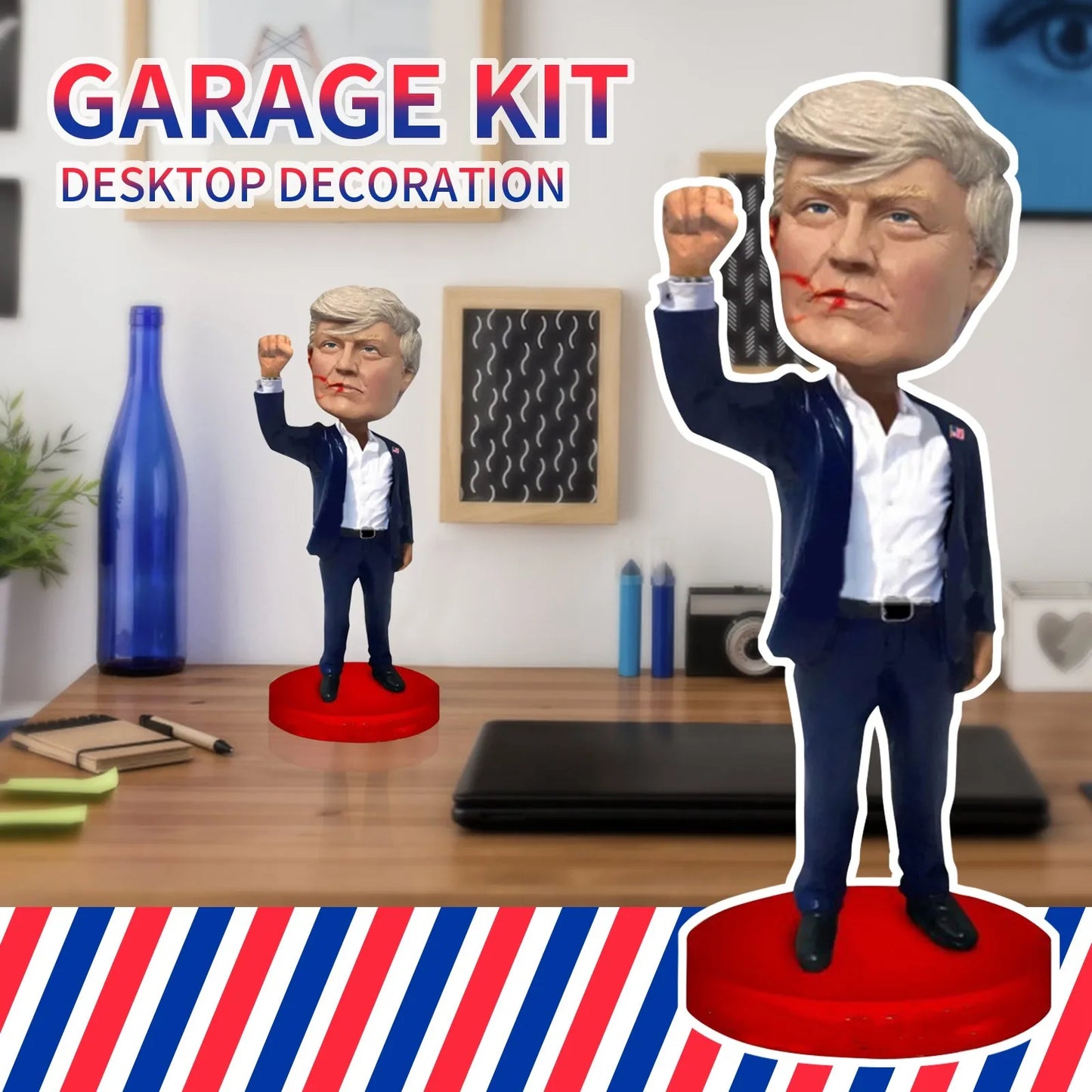 Trump Keep Fighting Bobblehead Trump Merchandise Trump Collectibles-Donald Trump 2024 Gifts for Trump Supporters and Patriotic