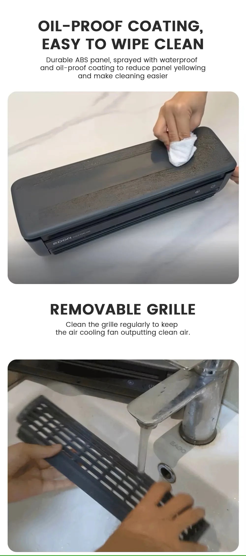 Kitchen air conditioner 2025new model cooling wall fan large wind force charging fan home use table standing remote control