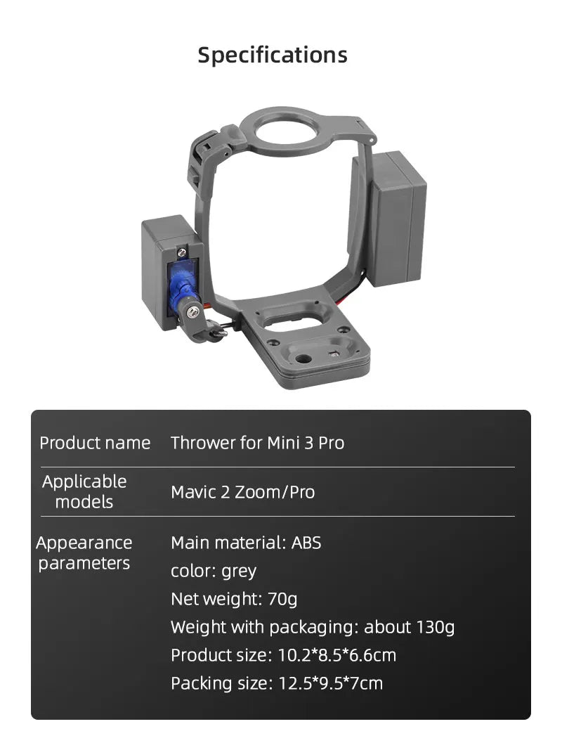 BRDRC Drone Airdrop System for DJI Mavic Pro/Mavic 3 Pro/Air 3 Long-range Throwing Device Gift Remote Delivery Props