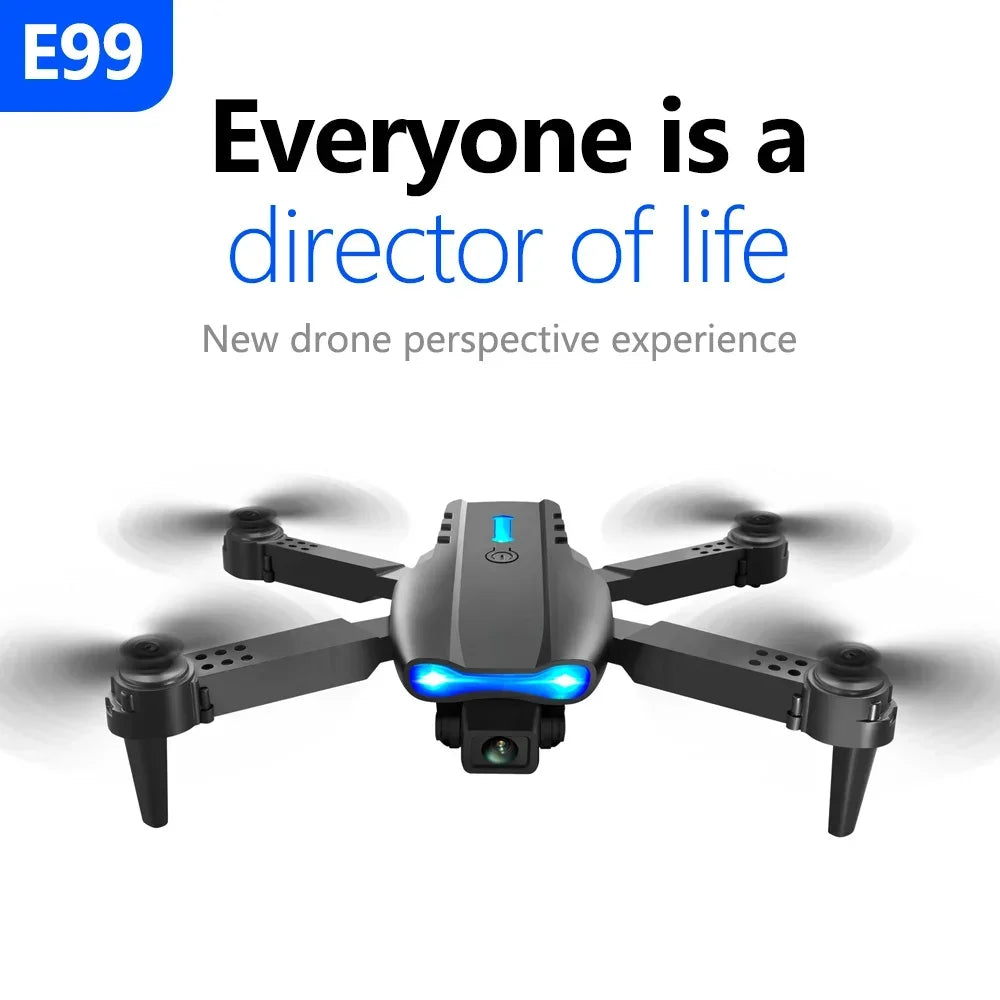 New One-click Drone E99 UAV 360-degree Rotating Folding MINI Remote Control WIFI Aerial Photography Quadcopter Toy Helicopter