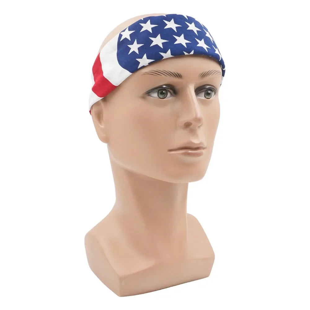 100% Cotton Texas Flag Bandana Women Running Dancing Headband Lone Star Flag Scarf Men Hip Hop Head Wrap Fashion Neckerchief