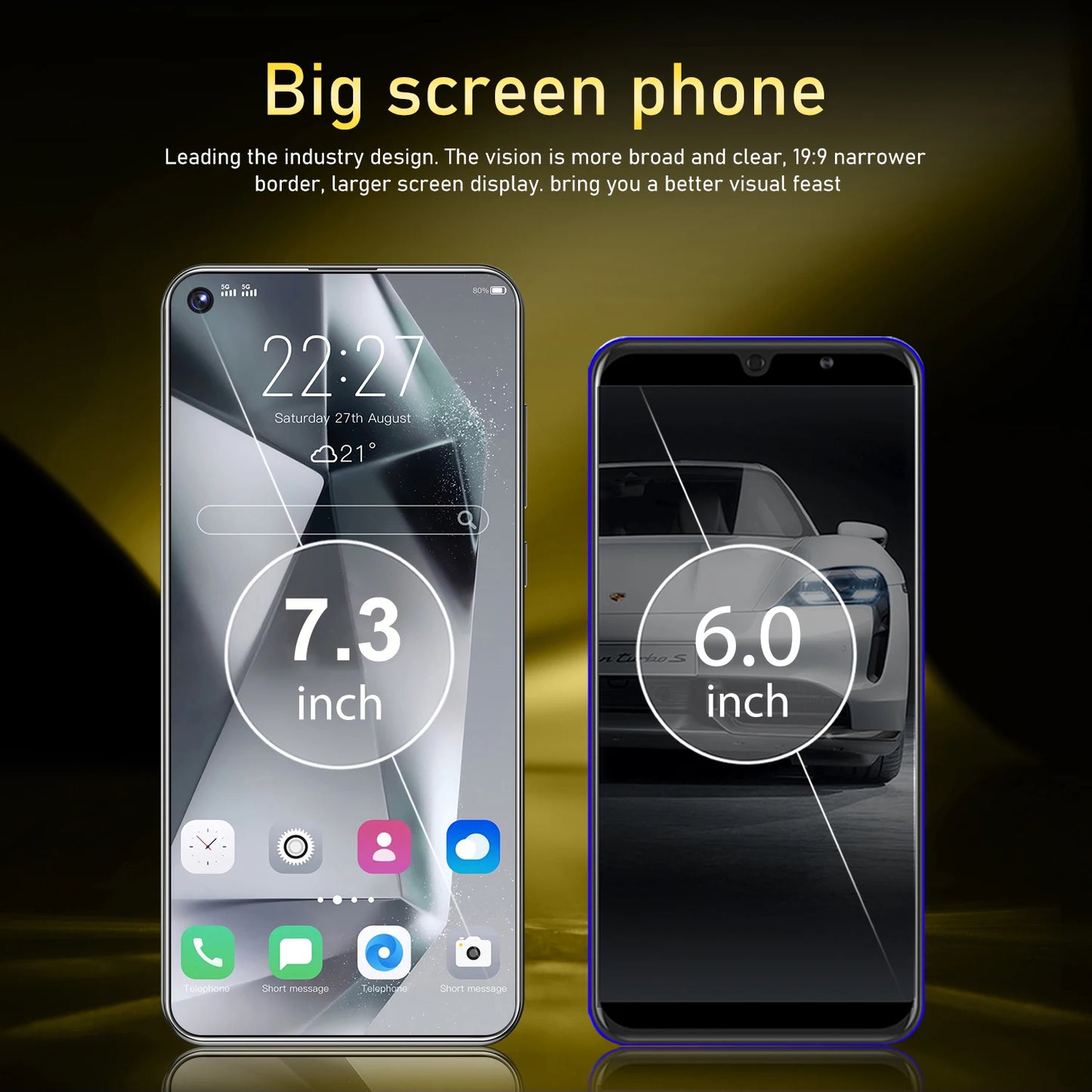 New S25 Ultra Smart phone 7.3 inch Full Screen 4G 5G Cell Phone 22TB+2TB 7800mAh Mobile Phone 108MP Cam Global Version Celulares