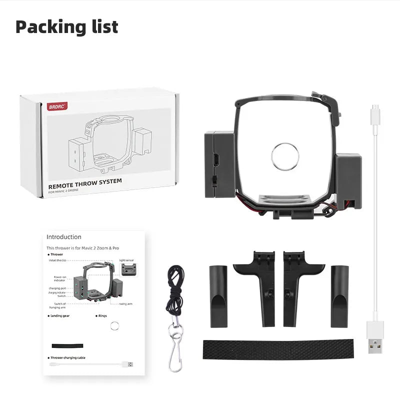 BRDRC Drone Airdrop System for DJI Mavic Pro/Mavic 3 Pro/Air 3 Long-range Throwing Device Gift Remote Delivery Props