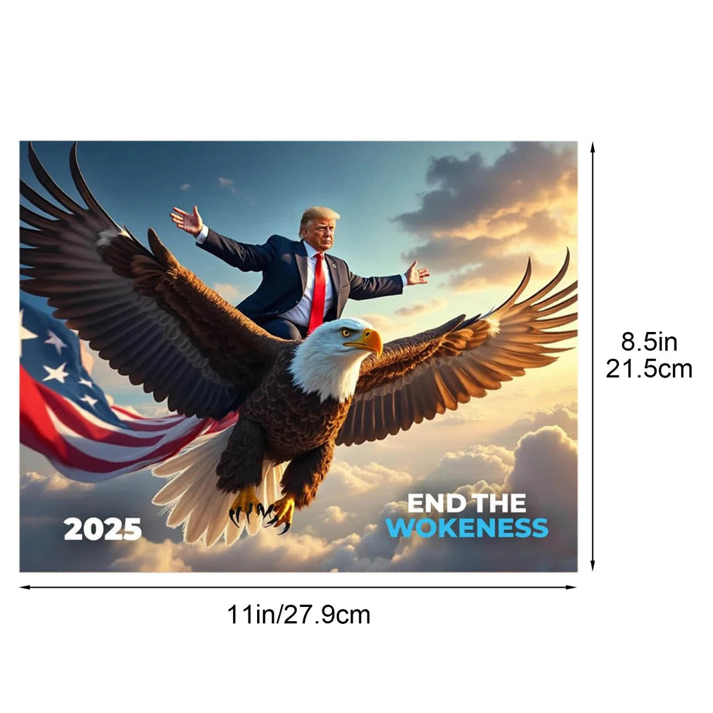 Trump Calendar 2025 Funny Wall Calendar Note Pads Hanging Monthly Calendar Planner for Home Office Gifts