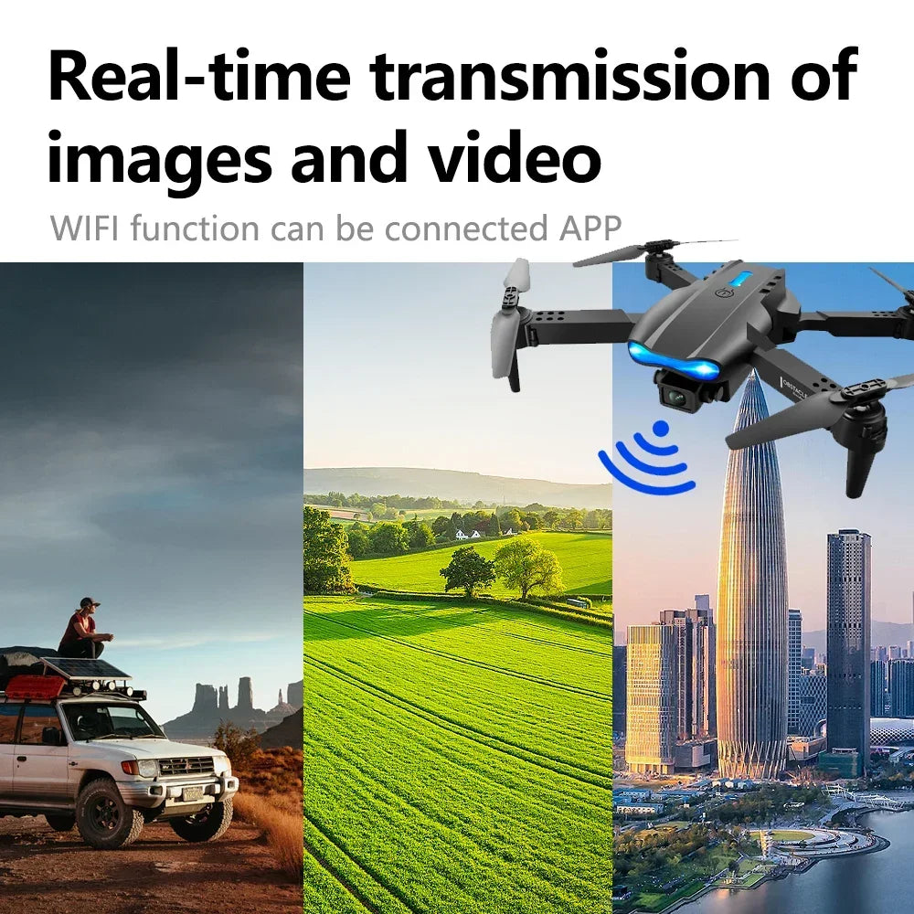 New One-click Drone E99 UAV 360-degree Rotating Folding MINI Remote Control WIFI Aerial Photography Quadcopter Toy Helicopter
