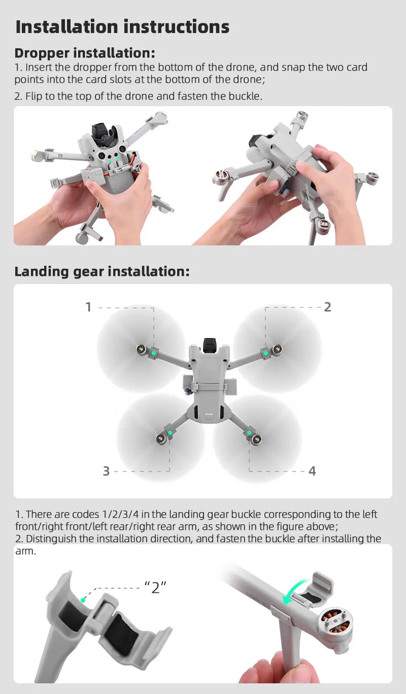 Drone Airdrop Thrower System 2.4G Remote Control General Payload Delivery Thrower Air Dropper Device Camera Drones Accessories