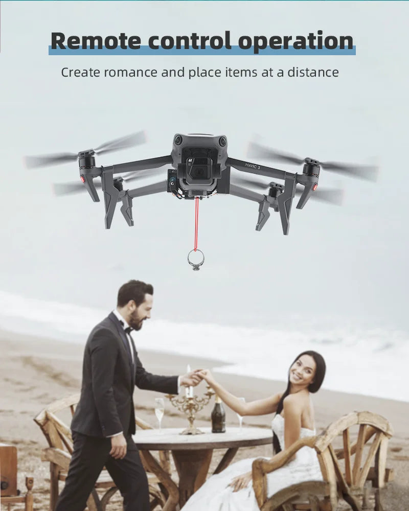 BRDRC Drone Airdrop System for DJI Mavic Pro/Mavic 3 Pro/Air 3 Long-range Throwing Device Gift Remote Delivery Props