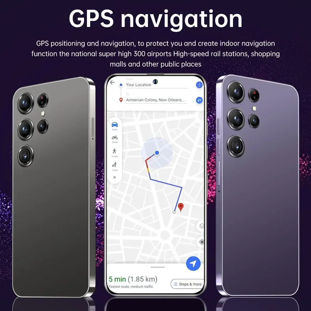2025 Cellphones S24 Ultra Original 5G Smartphone 7.3HD Dual SIM Card Cell Phone 7800mAh Android 14 Global Version Mobile Phones