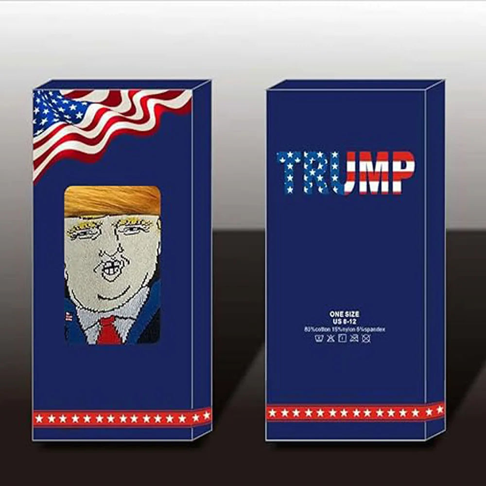 Trump Socks with Hair, Trump Socks Novelty Trump Merchandise, Funny Socks for Men Women