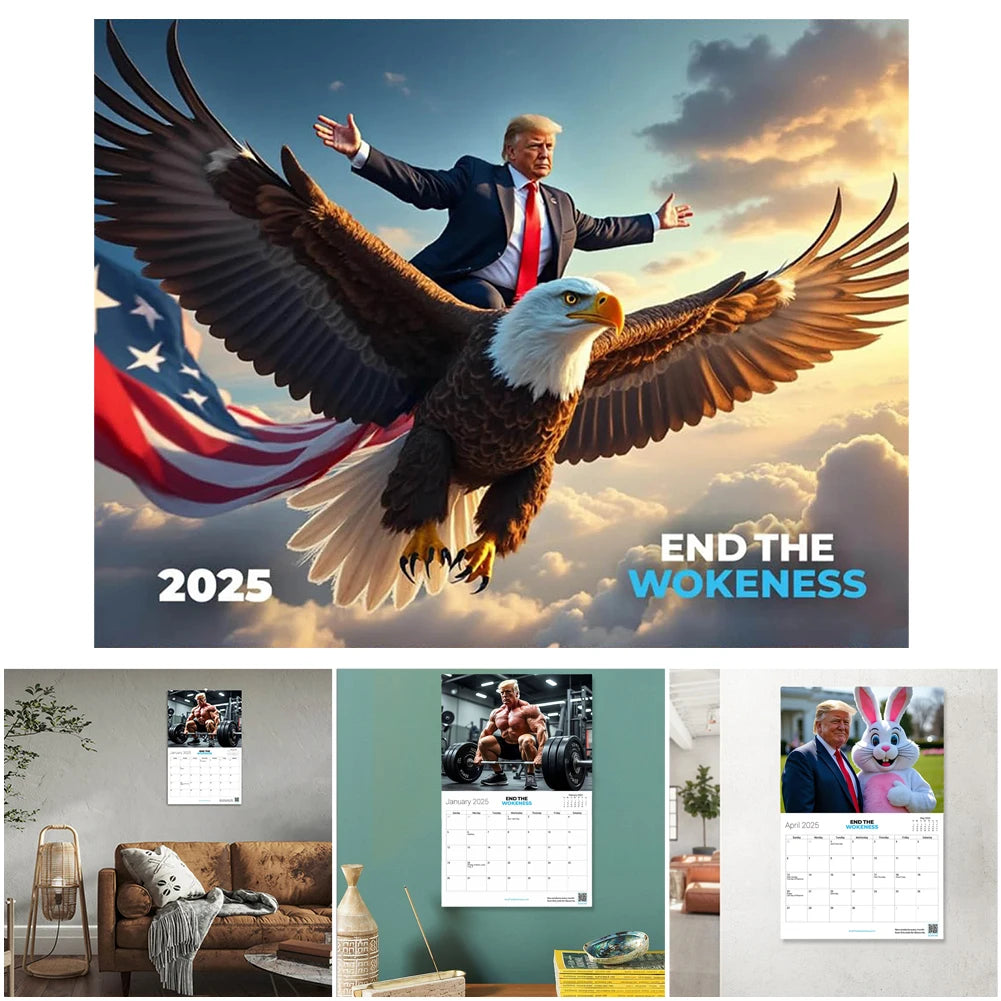 Trump Calendar 2025 Funny Wall Calendar Note Pads Hanging Monthly Calendar Planner for Home Office Gifts