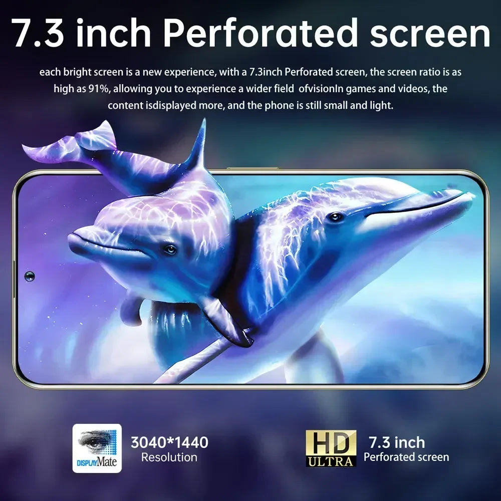 2025 Cellphones S24 Ultra Original 5G Smartphone 7.3HD Dual SIM Card Cell Phone 7800mAh Android 14 Global Version Mobile Phones