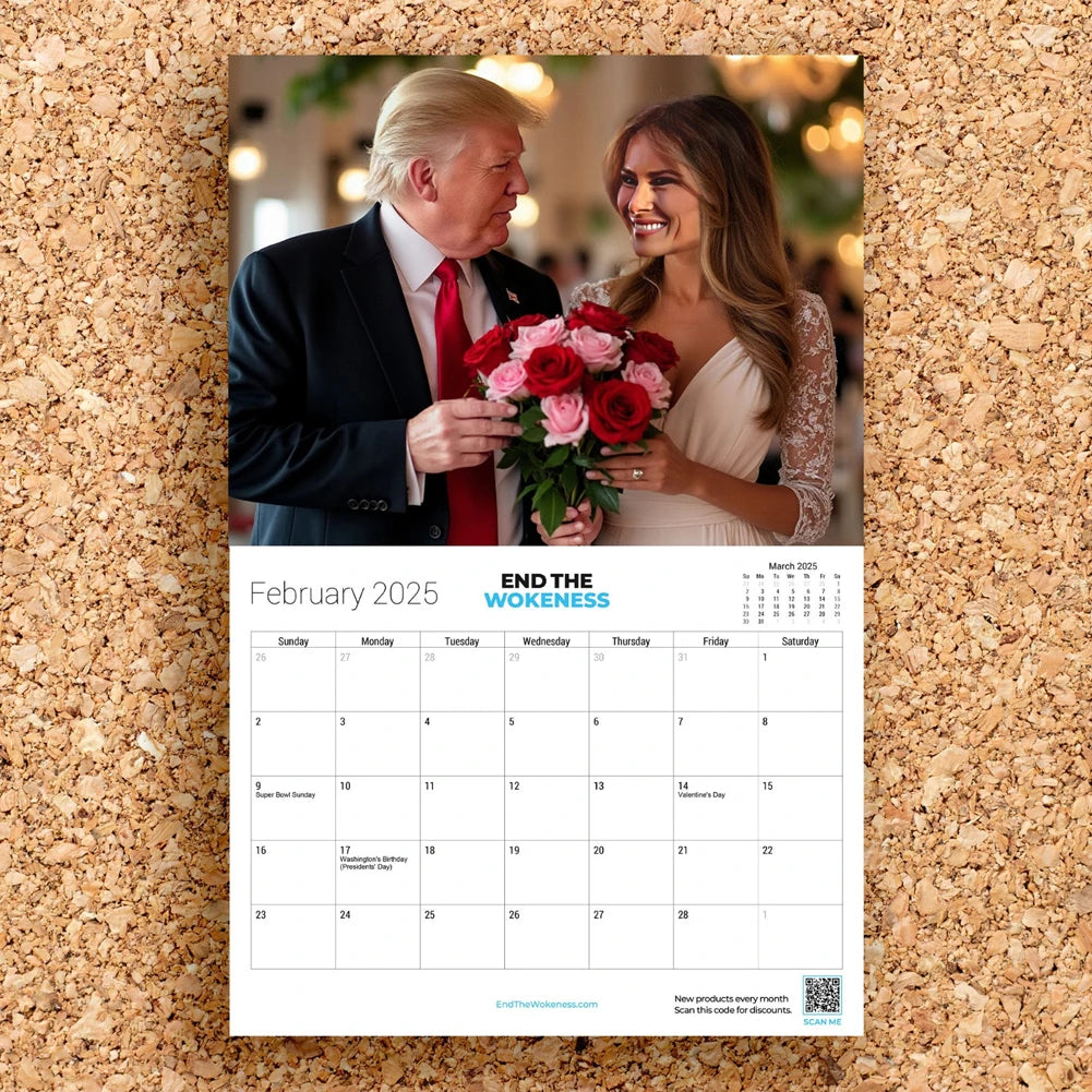 Trump Calendar 2025 Funny Wall Calendar Note Pads Hanging Monthly Calendar Planner for Home Office Gifts