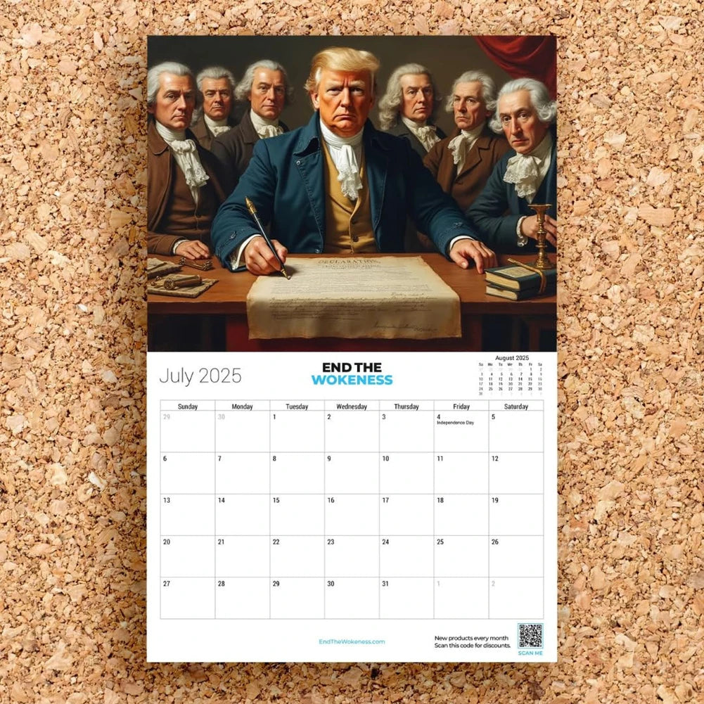 Trump Calendar 2025 Funny Wall Calendar Note Pads Hanging Monthly Calendar Planner for Home Office Gifts