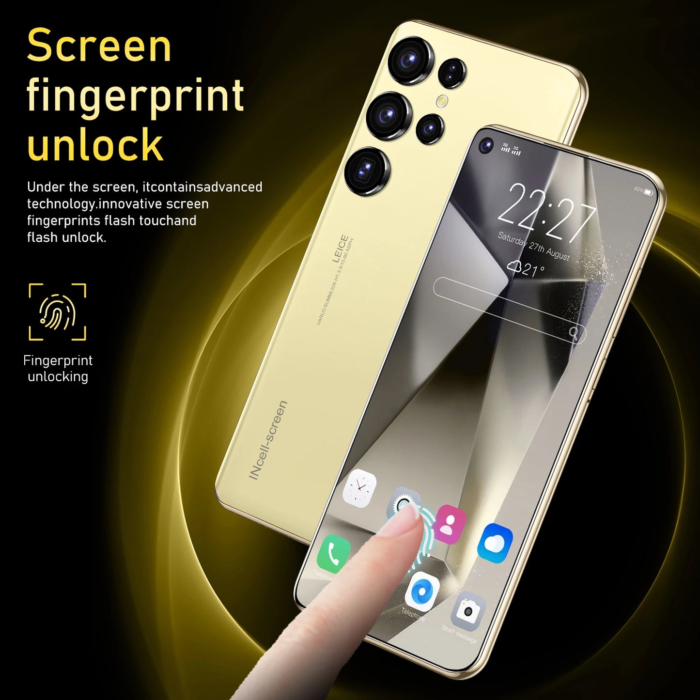New S25 Ultra Smart phone 7.3 inch Full Screen 4G 5G Cell Phone 22TB+2TB 7800mAh Mobile Phone 108MP Cam Global Version Celulares