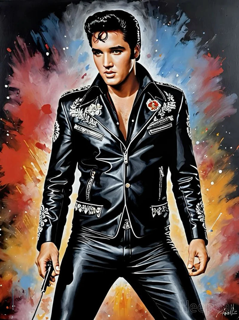 Elvis Portrait 5d Diamond Painting Art King of Rock Singer Full Round Drills Diy Cross Stitch Handmade Gift Mosaic Home Decor