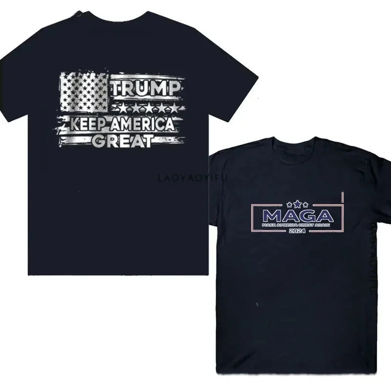 Trump 2024 T-shirt Election Tee Donald Trump Keep America Great MAGA T Shirt American Flag Men's Women Clothing Tops 61601