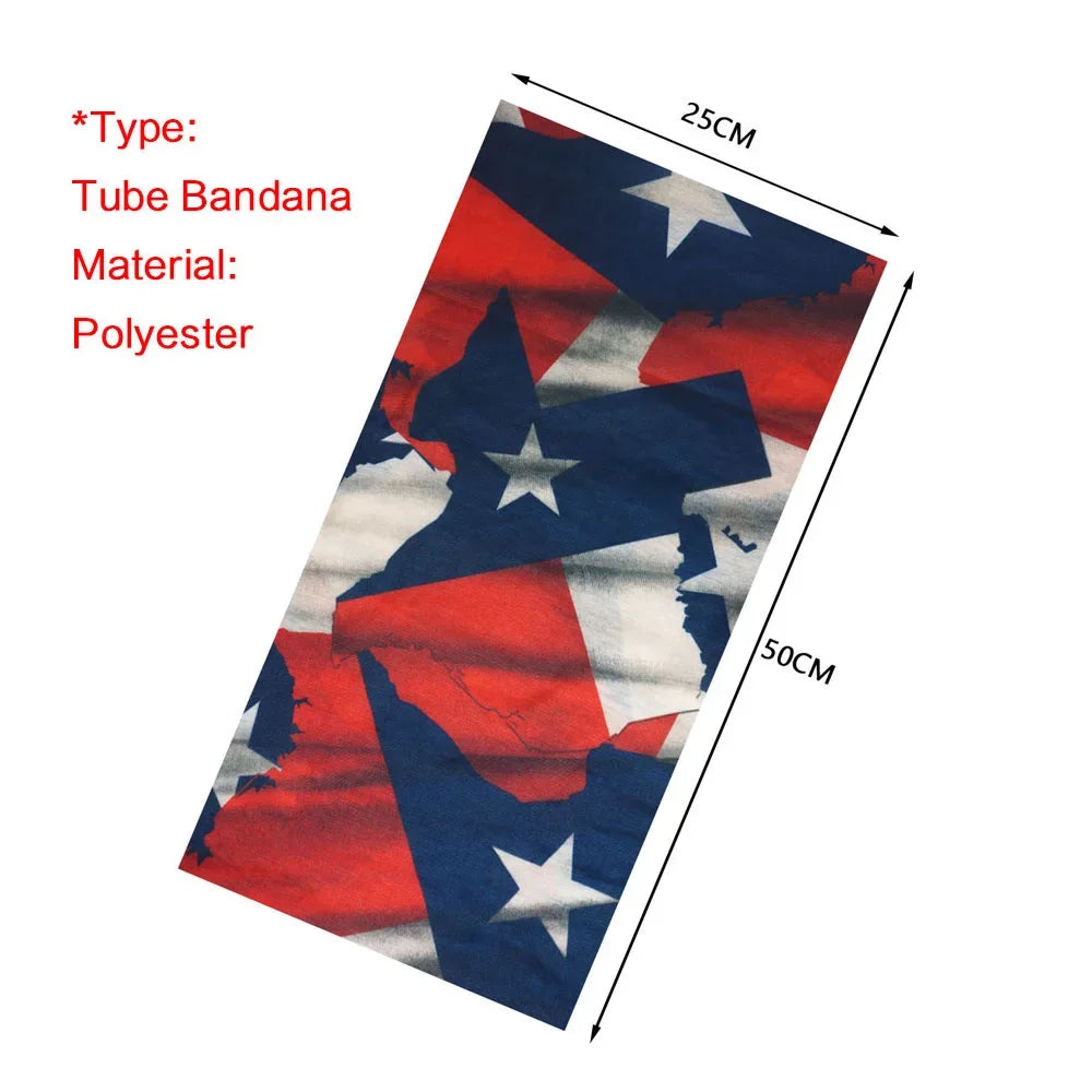 100% Cotton Texas Flag Bandana Women Running Dancing Headband Lone Star Flag Scarf Men Hip Hop Head Wrap Fashion Neckerchief