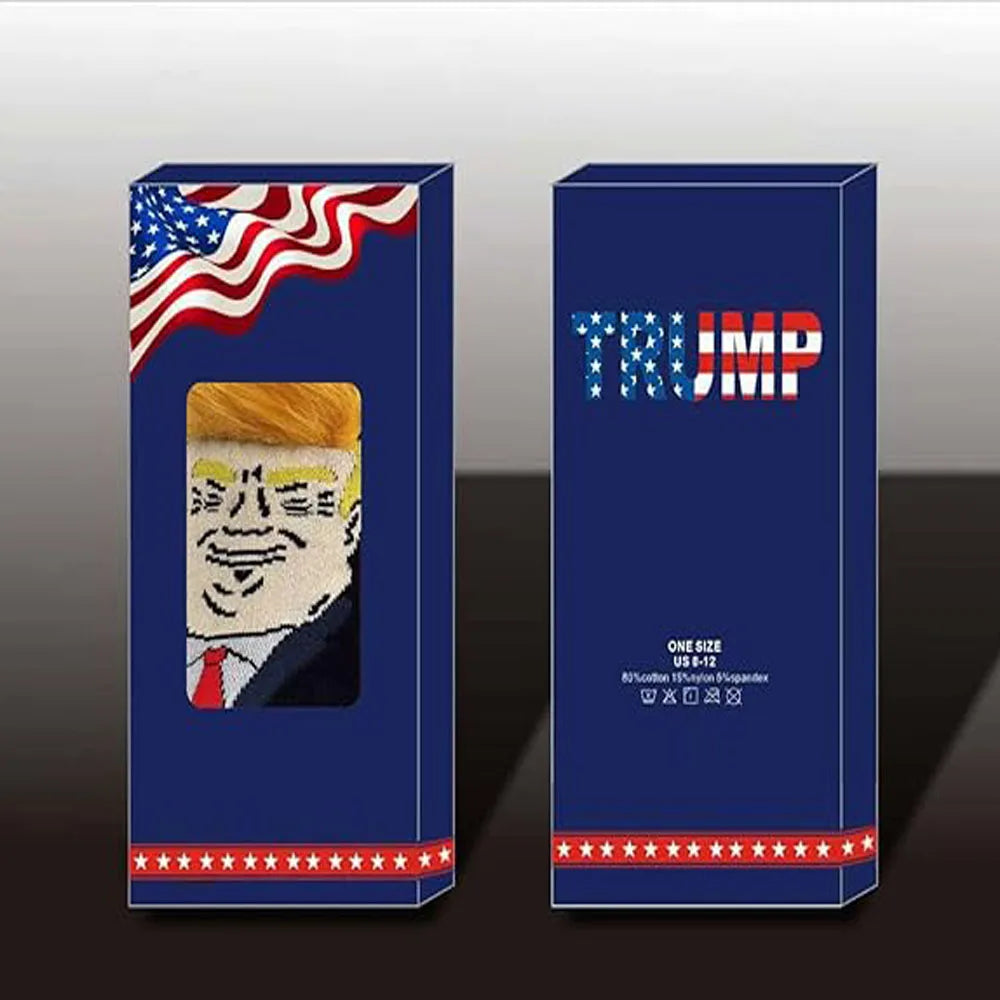 Trump Socks with Hair, Trump Socks Novelty Trump Merchandise, Funny Socks for Men Women
