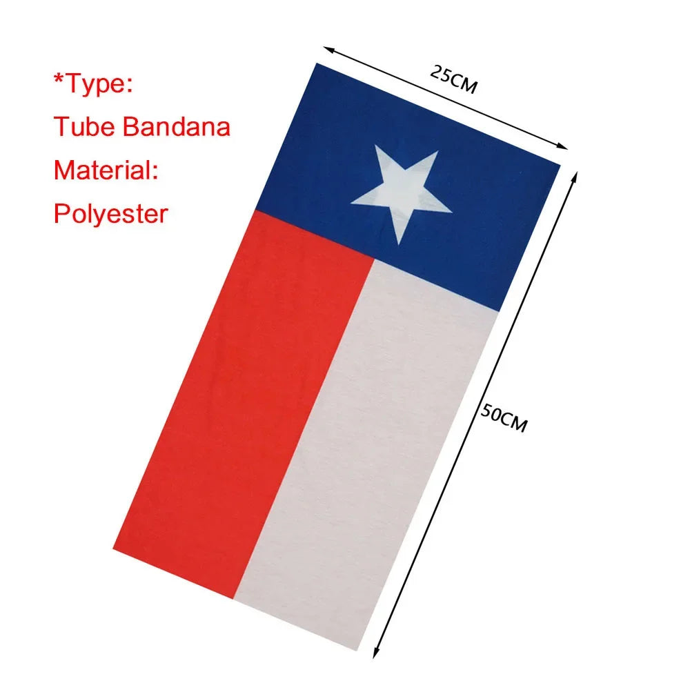 100% Cotton Texas Flag Bandana Women Running Dancing Headband Lone Star Flag Scarf Men Hip Hop Head Wrap Fashion Neckerchief