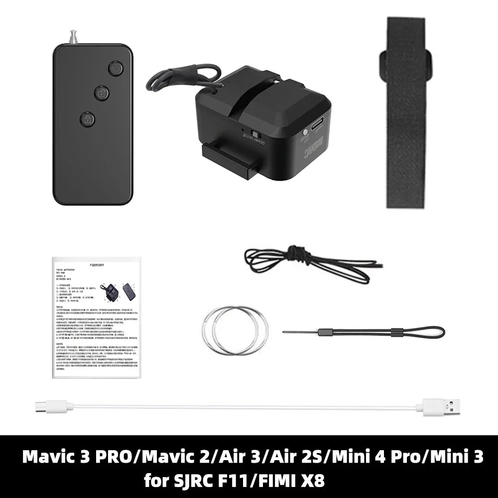 BRDRC Drone Airdrop System for DJI Mavic Pro/Mavic 3 Pro/Air 3 Long-range Throwing Device Gift Remote Delivery Props