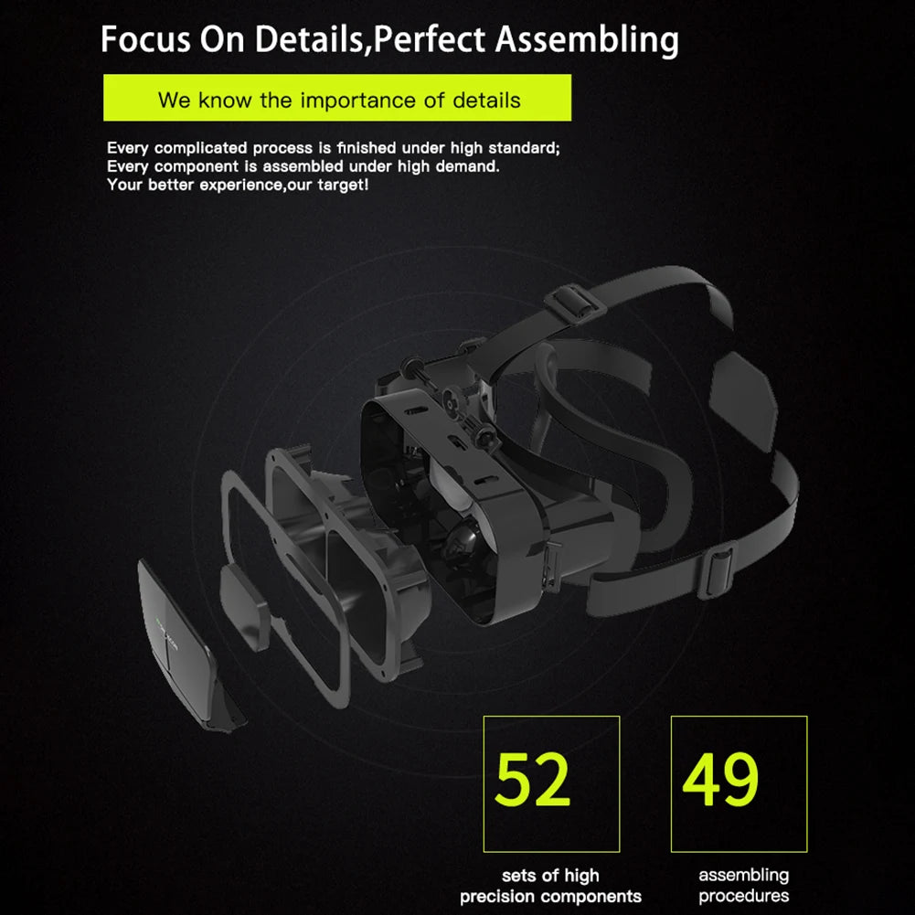 3D Virtual Reality Game Helmet G10 IMAX VR Headset 360 Degree Panoramic 3D Virtual Reality Helmet for 4.7-7.0 inches Smartphone