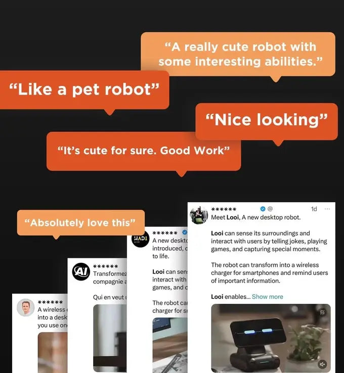 LOOI Robot Smart Toy Turn Smartphone Into a Desktop Robot Magnetic Mobile AI Gesture Facial Recognition GPT Voice Dialogue Toys
