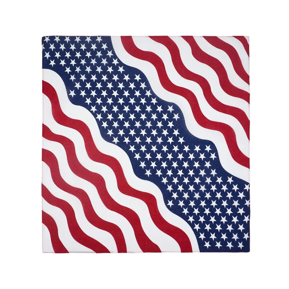 100% Cotton Texas Flag Bandana Women Running Dancing Headband Lone Star Flag Scarf Men Hip Hop Head Wrap Fashion Neckerchief