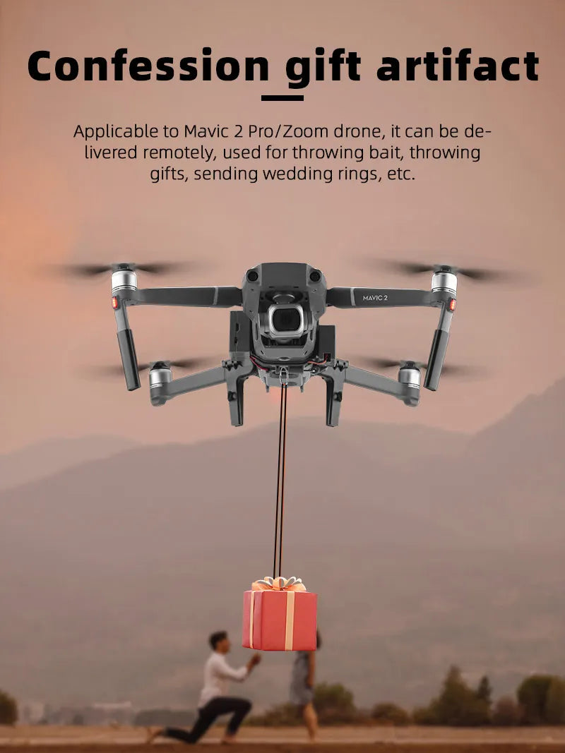 BRDRC Drone Airdrop System for DJI Mavic Pro/Mavic 3 Pro/Air 3 Long-range Throwing Device Gift Remote Delivery Props