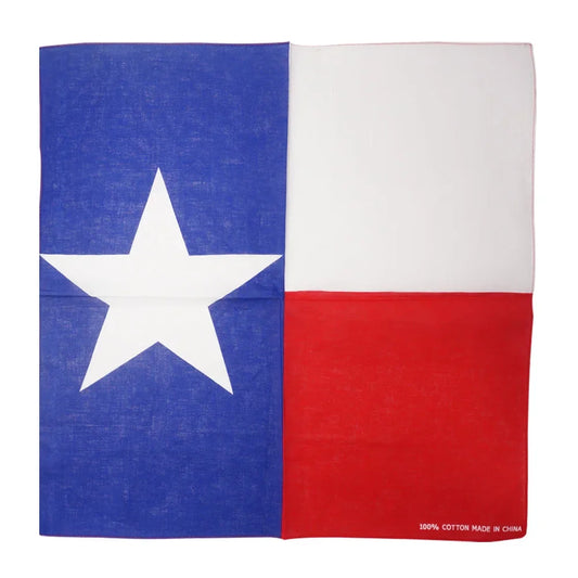 100% Cotton Texas Flag Bandana Women Running Dancing Headband Lone Star Flag Scarf Men Hip Hop Head Wrap Fashion Neckerchief