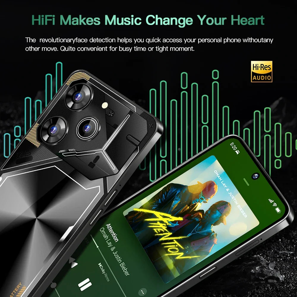 2024 Global Version Povo6pro Cellphone 5G 7.3" HD Smartphone 6800mAh Snapdragon 8 gen3 Android 14 Mobile Phones Unlocked Celular