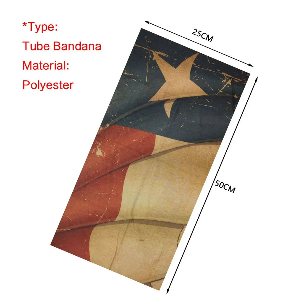 100% Cotton Texas Flag Bandana Women Running Dancing Headband Lone Star Flag Scarf Men Hip Hop Head Wrap Fashion Neckerchief