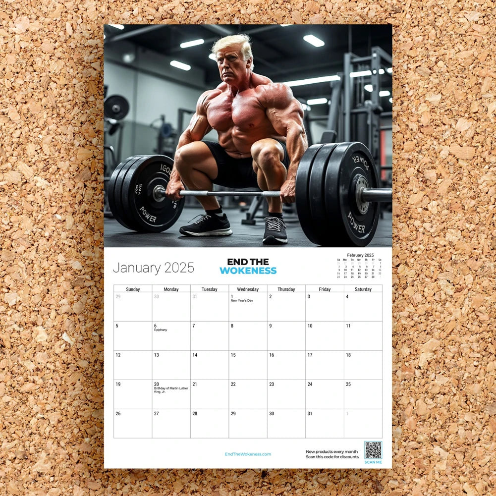 Trump Calendar 2025 Funny Wall Calendar Note Pads Hanging Monthly Calendar Planner for Home Office Gifts