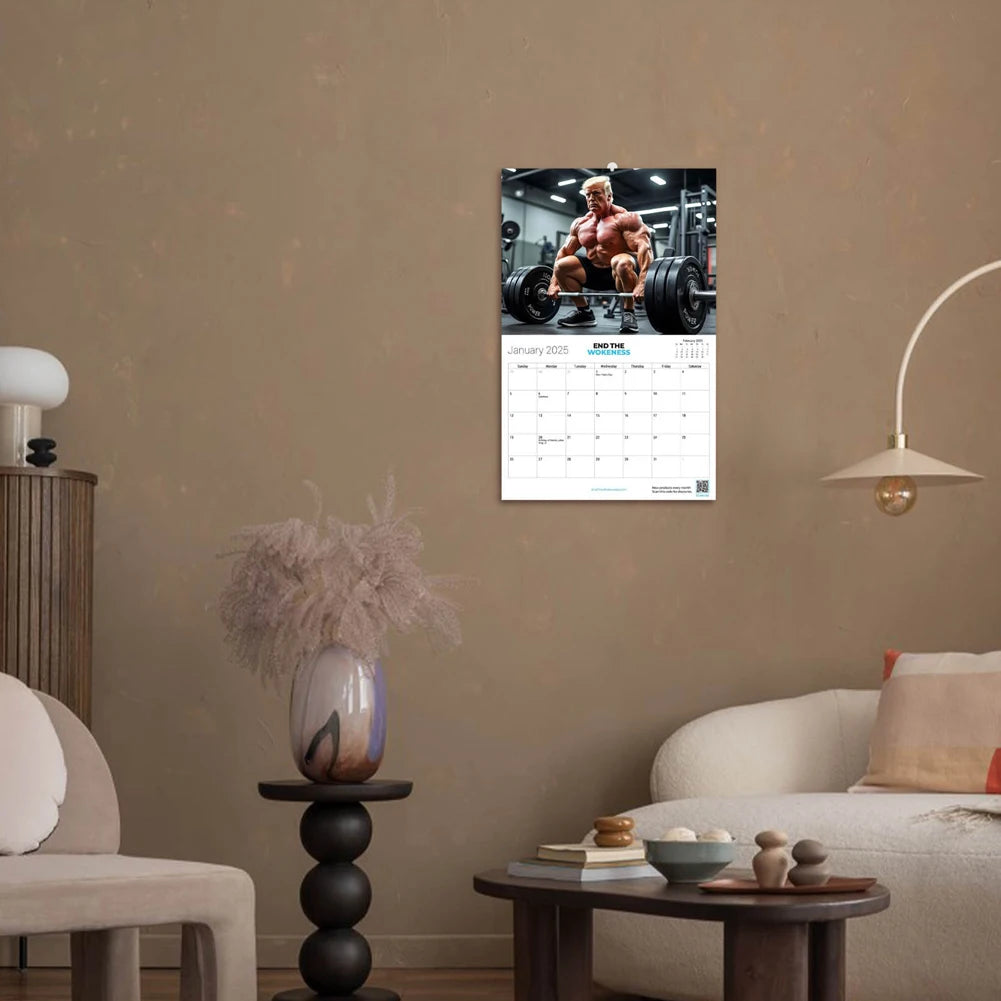 Trump Calendar 2025 Funny Wall Calendar Note Pads Hanging Monthly Calendar Planner for Home Office Gifts