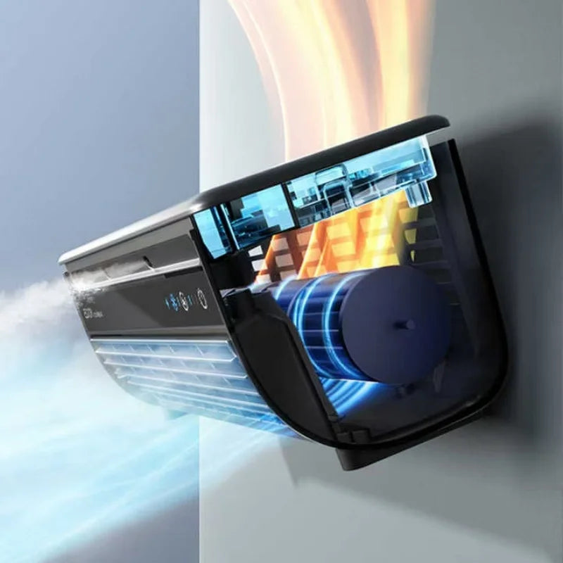 Kitchen air conditioner 2025new model cooling wall fan large wind force charging fan home use table standing remote control