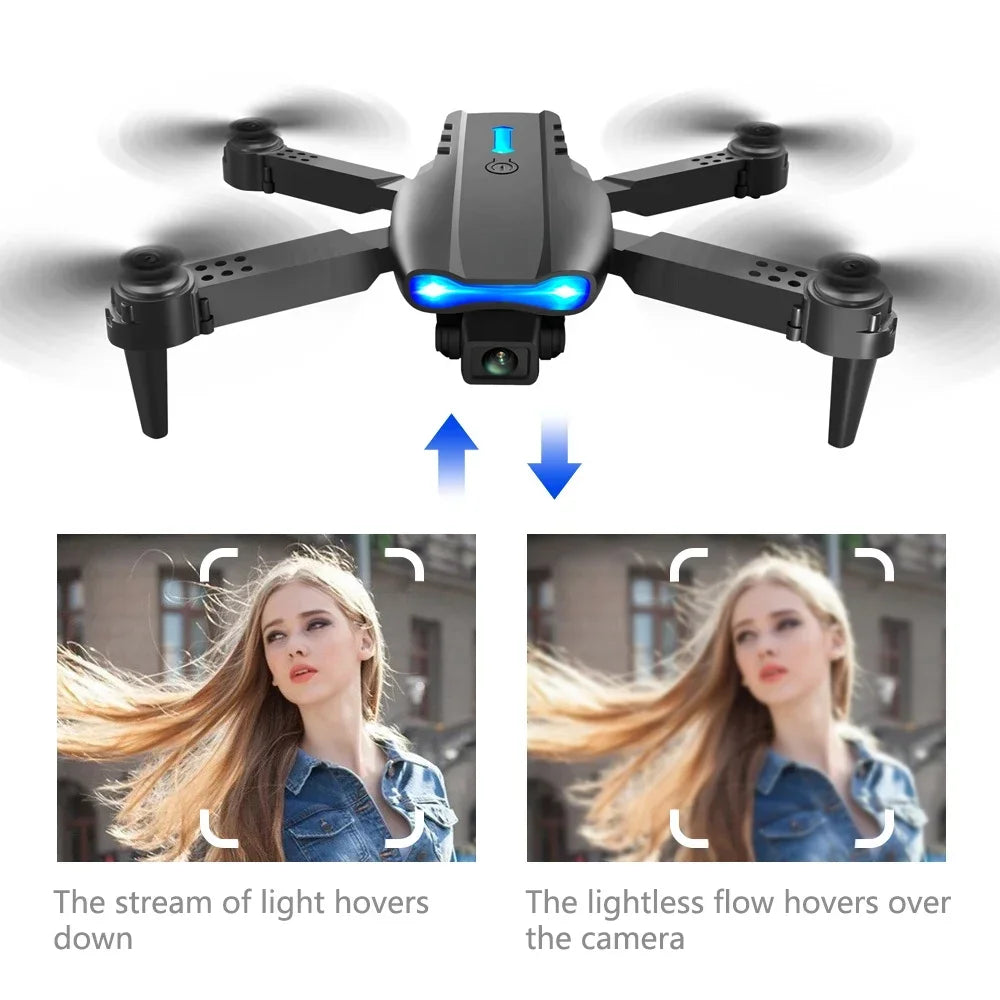 New One-click Drone E99 UAV 360-degree Rotating Folding MINI Remote Control WIFI Aerial Photography Quadcopter Toy Helicopter
