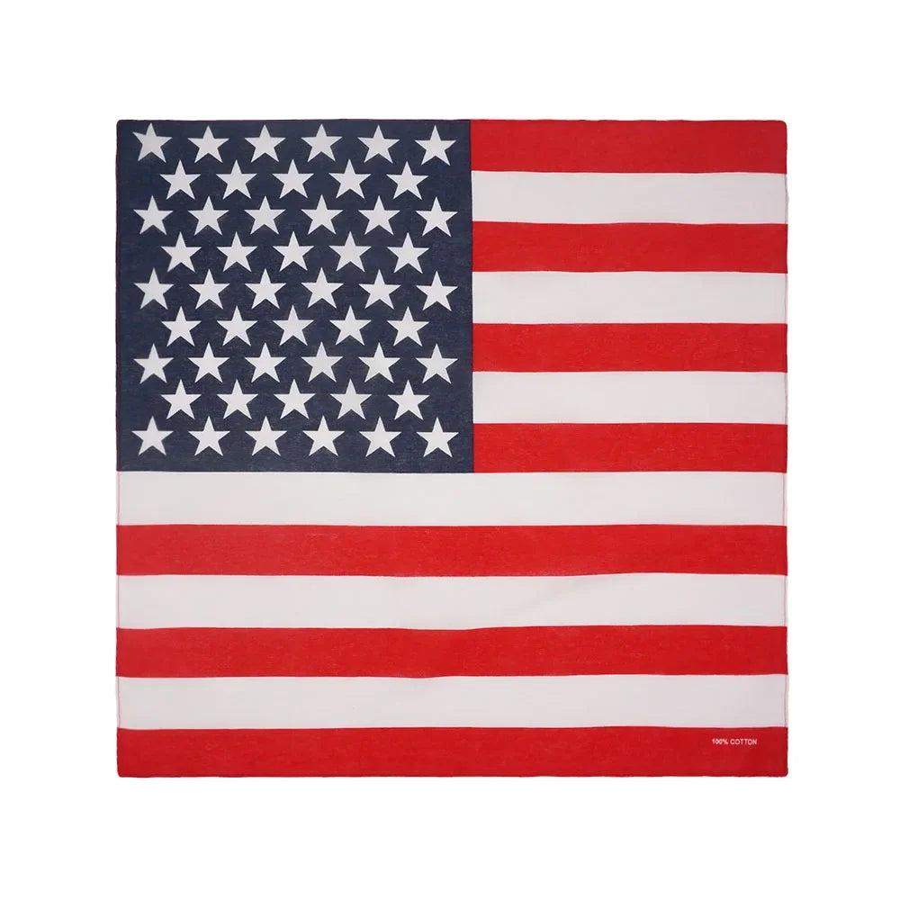 100% Cotton Texas Flag Bandana Women Running Dancing Headband Lone Star Flag Scarf Men Hip Hop Head Wrap Fashion Neckerchief