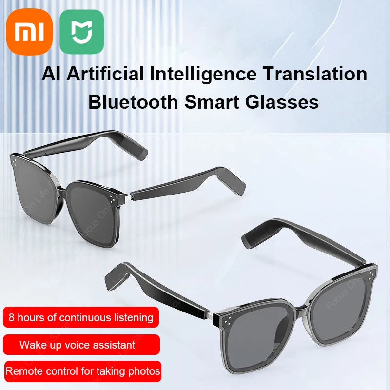Xiaomi Smart Glasses AI Artificial Intelligence Translation Bluetooth Integrated Headset Glasses Anti-ultraviolet Sunglasses