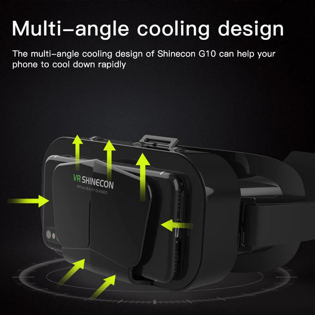 3D Virtual Reality Game Helmet G10 IMAX VR Headset 360 Degree Panoramic 3D Virtual Reality Helmet for 4.7-7.0 inches Smartphone