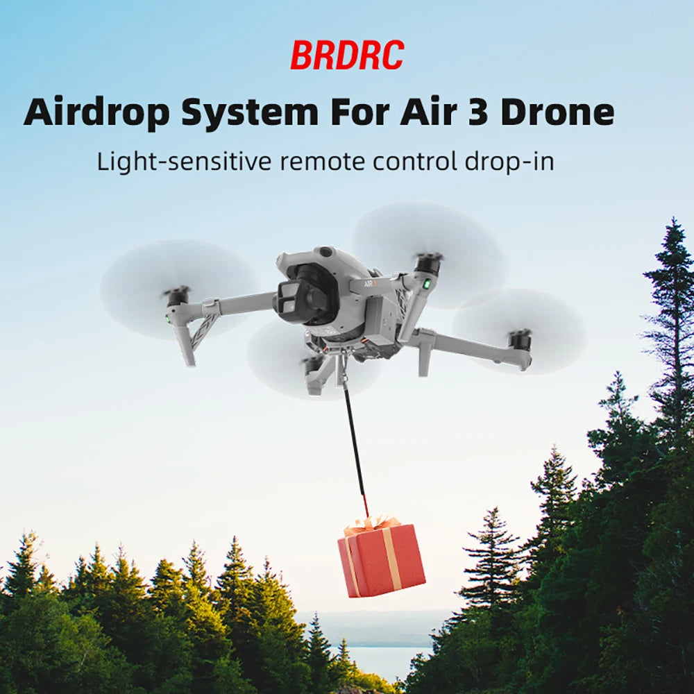 BRDRC Drone Airdrop System for DJI Mavic Pro/Mavic 3 Pro/Air 3 Long-range Throwing Device Gift Remote Delivery Props