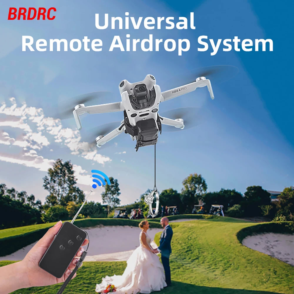 BRDRC Drone Airdrop System for DJI Mavic Pro/Mavic 3 Pro/Air 3 Long-range Throwing Device Gift Remote Delivery Props