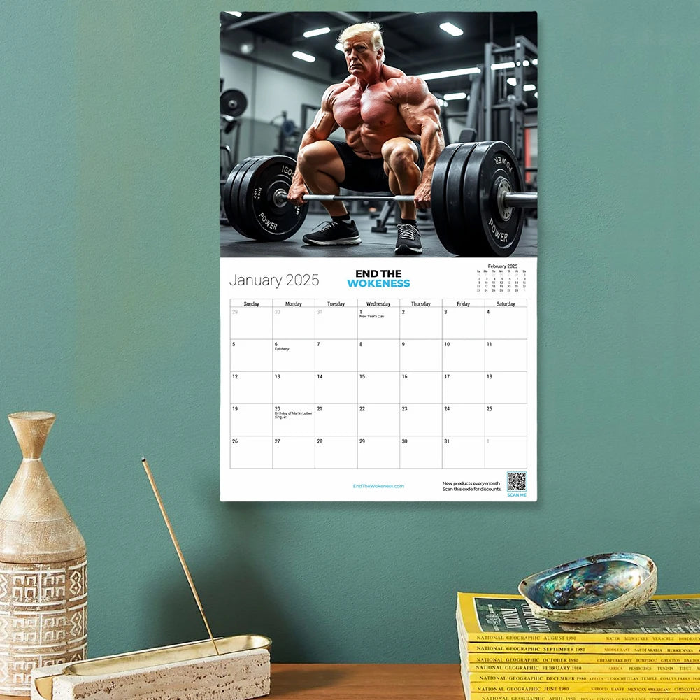 Trump Calendar 2025 Funny Wall Calendar Note Pads Hanging Monthly Calendar Planner for Home Office Gifts