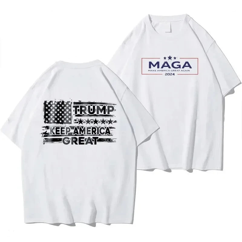 Trump 2024 T-shirt Election Tee Donald Trump Keep America Great MAGA T Shirt American Flag Men's Women Clothing Tops 61601