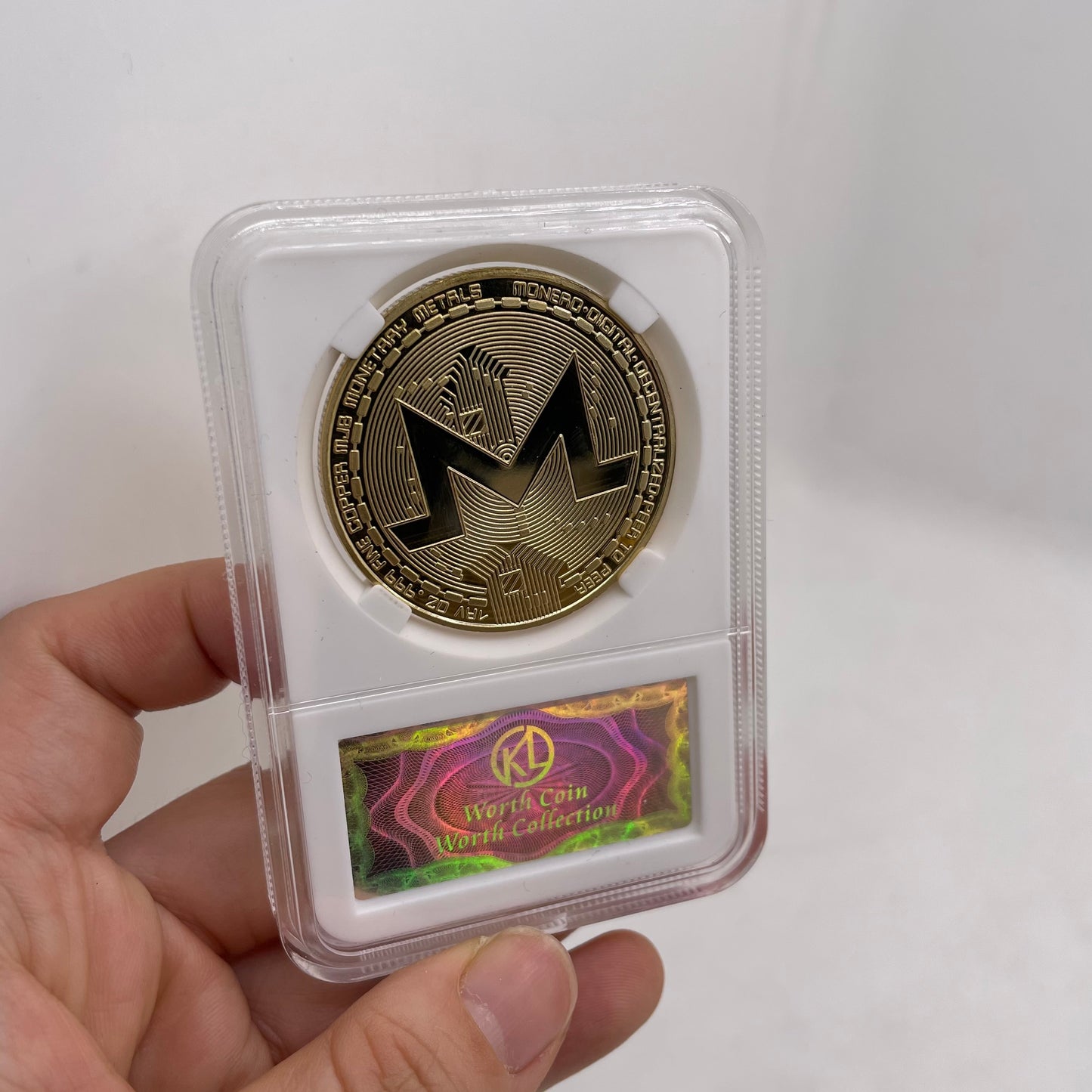 White Anti-counterfeiting Shell Digital Virtual Currency Bitcoin
