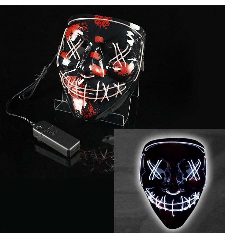 Glowing Mask LED Mask Halloween purge Funny Bundy
